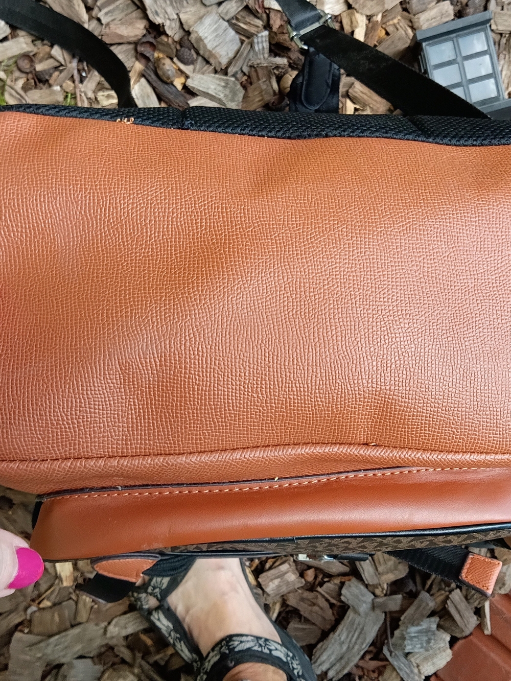 Michael Kors Jet Set Men's Brown Logo Backpack - Picture 5 of 9